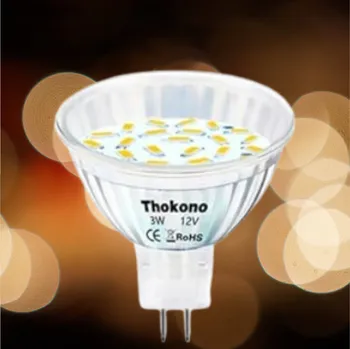 Žárovka Halogenová žárovka reflektor MR11 GU5.3 3 W 35 mm Teplá bílá