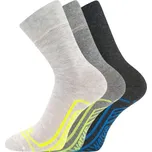 VoXX Ponožky dětské slabé volnočasové LINEMULIK se lnem CHLAPECKÉ (3 páry) Velikost: 25-29 (17-19)