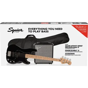 Baskytara Fender Squier Affinity Series Precision Bass PJ Pack MN Black Elektrická baskytara (Jako nové)