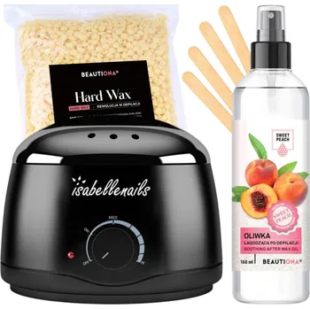 Přípravek na depilaci a epilaci Sada na depilaci: ohřívač, tvrdý vosk a olej