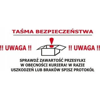 Páska s potiskem BEZPEČNOSTNÍ PÁSKA 48mm Syntetický Kaučuk Hot-Melt