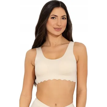 Podprsenka Bezešvá podprsenka Mitex Feel good - laser cut Béžová XL