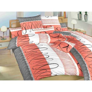 Povlečení Povlečení flanel Evelína lososová 140x200, 70x90 cm