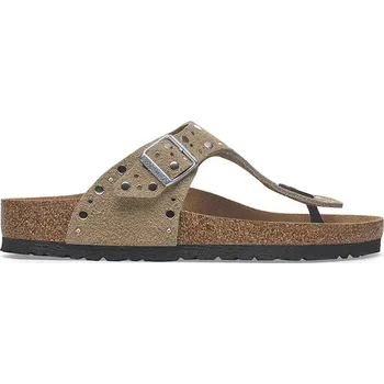 Dámská obuv Semišové pantofle Birkenstock Gizeh Rivet, 41, béžová, 80X