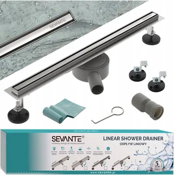 Odvodňovací žlab Lineární odtok SLIM 120 cm otočný sifon inox ocel 304 vysoká průtočnost