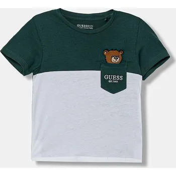 Dětské bavlněné tričko Guess N5YI11.K8HM4.9BYA zelená 96X, vel. 122-125