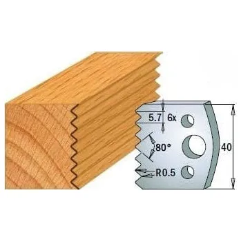 Vrták CMT SADA DVOU PROFILOVÝCH NOŽŮ NOŽE DO FRÉZOVACÍCH HLAV 40x4mm HSS