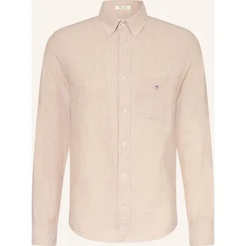 Pánská košile Gant Pánská Košile Regular Fit S Lnem, béžová, 35