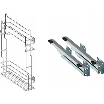 Držák na ručník Cargo do skříňky na ručníky pravé 15cm 150 chromovaný efekt, 2 police, s tlumením dovírání Rejs