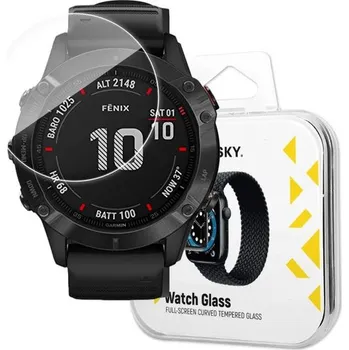 Příslušenství k chytrým hodinkám Wozinsky Watch Glass hybridní sklo, Garmin Fenix 6X Pro, průhledné
