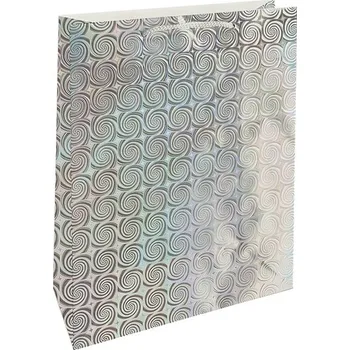 Dárková taška Dárková taška XL hologram Stříbrná FSC