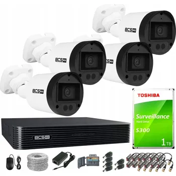 IP kamera Sada pro Monitoring BCS 4 Kamery 5Mpx AHD CVI TVI IR40m s Aplikací