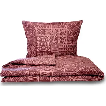 Povlečení Kvalitex Bavlněné povlečení renforcé TOKYO vínové 1+1, 140x220, 70x90cm