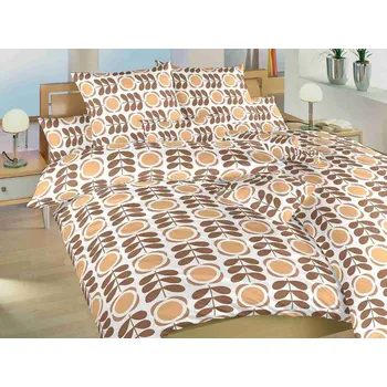 Povlečení Povlečení krep Kytka nugát 140x200, 70x90 cm