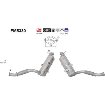 Filtr pevných částic Filtr sazových částic, výfukový systém AS FM5330