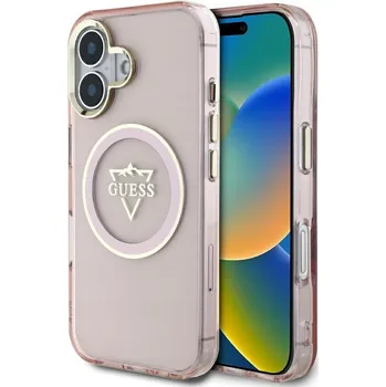 Pouzdro na mobilní telefon Zadní Kryt Guess pro Apple iPhone 16 růžový