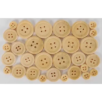 Knoflík FANDY Knoflíky dřevěné 03 přírodní