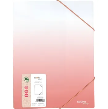 Spisové desky s gumičkou, A4, PP, Gradient, růžová
