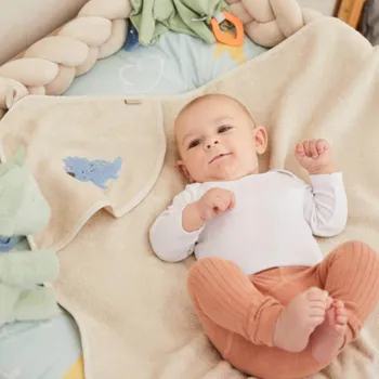 Dětské zboží STERNTALER Kojenecká osuška s kapucí 80x80 cm Dino Rexi Beige