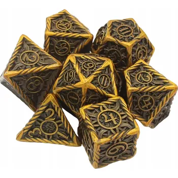 Příslušenství k deskovým hrám RELIKVIE PODVODNÍKŮ SADA 7 KOVOVÝCH RPG kostek