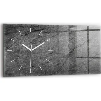 Hodiny Moderní skleněné hodiny s grafikou na zeď 60 cm x 30 cm Vulkánská skála