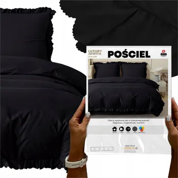 Povlečení Sada povlečení s volánem 160x200 3 díly povlak 70x80 mikrovlákno