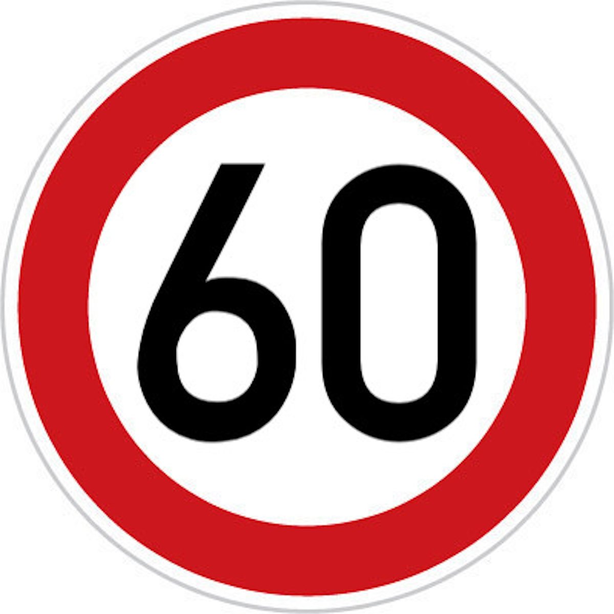 Dopravní značka Nejvyšší dovolená rychlost 60 km 19992