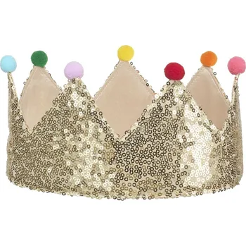 Party dekorace Rockahula Kids Gold Sequin Pom Pom Crown (3-10 Years)