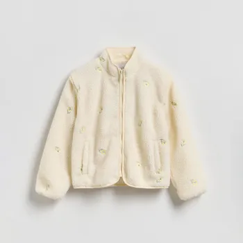 Reserved - GIRLS` OUTER JACKET - krémová - 441HR-01X - 441HR-01X-152