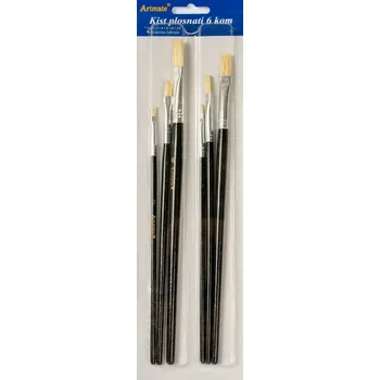 Výtvárné potřeby FANDY Štětec sada plochý 6 ks