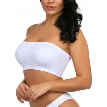 Dámské oblečení Markal podprsenka bandeau (bez ramínek) bílá velikost 2XL/3XL