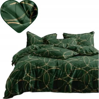 Povlečení Povlečení 160x200 SATÉN BAVLNA 2 Povlaky na polštáře ZELENÉ