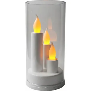 Svíčka LED svíčka do hřbitovních svíček Kost zlatá 14 cm