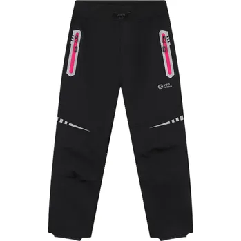Dívčí oblečení Dívčí softshellové kalhoty nezateplené černé Kugo HK5305