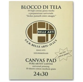 Textilie Malířské plátno v bloku Belle Arti 40x50cm