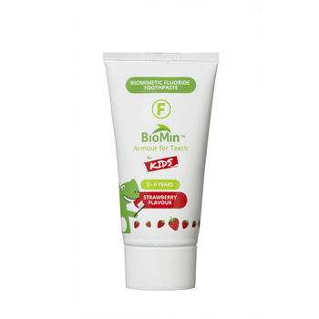 Dentální hygiena Biomin F gelová zubní pasta pro děti jahoda 37,5 ml