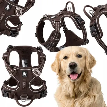 Postroj pro psa POSTROJ PRO PSA NASTAVITELNÝ TRUELOVE FRONT LINE PREMIUM PEVNÝ HNĚDÝ XL