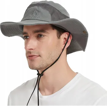 Klobouk Pánský letní klobouk rybářský s UV ochranou šedý M