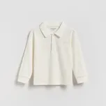 Reserved - Polo tričko s dlouhými rukávy - krémová - 019HS-01X - 019HS-01X-86