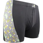 Lonka Boxerky pánské bavlněné KAMIL PIVO světle šedé malé Velikost: M