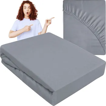 Prostěradlo Prostěradlo Jersey s Gumou 160x200 +25cm Bavlněné Růžové Poslední Kusy