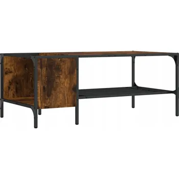 Konferenční stolek Konferenční stolek s poličkou, kouřový dub, 100x51x40 cm