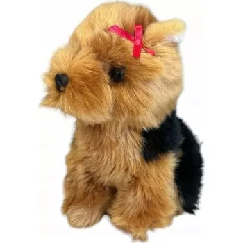 plyšák Plyšová Hračka Pejsek Yorkshire Terrier Sedící DUBI - 19 Cm