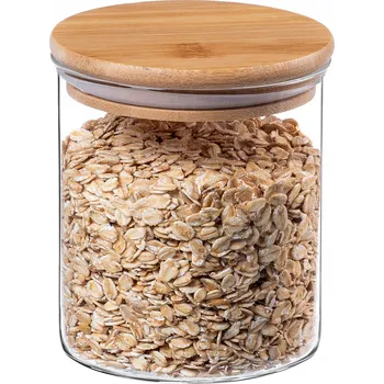 Dóza na potraviny KADAX SKLENĚNÁ DÓZA NA POTRAVINY KOŘENÍ S BAMBUSOVÝM VÍKEM 800ml