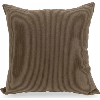 Polštář POLŠTÁŘ HNĚDÝ CORD PRUHOVANÝ 50X50 KS