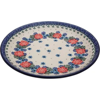 Talíř TALÍŘ dezertní 20 cm Ceramika Artystyczna Bolesławiec vzor 1528 KVĚTY