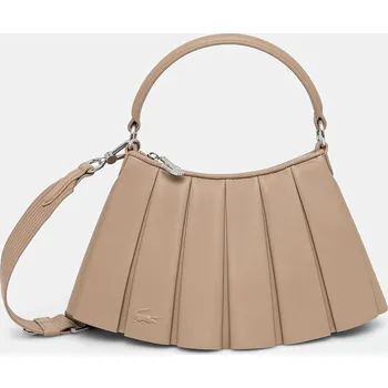 Kabelka Kožená kabelka Lacoste, ONE SIZE, béžová, 80X