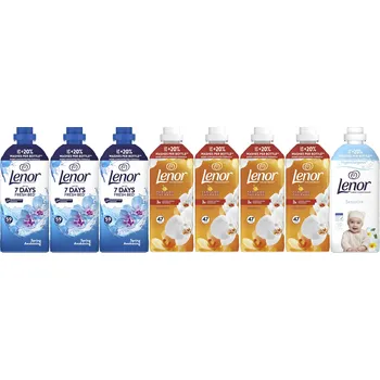 Aviváž LENOR Sensitive 1× 1, 239 l, Spring Awakening 3× 1, 239 l, Gold Orchid&Vanilla 4× 987ml (424 praní)