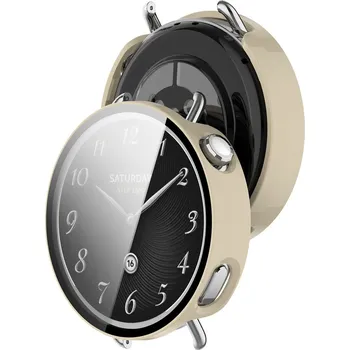 Pouzdro na mobilní telefon Pouzdro s vestavěným sklem Bizon pro Xiaomi Watch S4 41 mm, pouzdro na hodinky