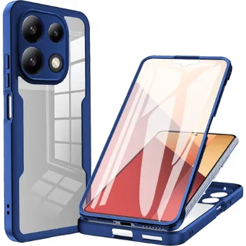 Pouzdro na mobilní telefon Beweare 360 oboustranný TPU kryt na Xiaomi Redmi Note 14 Pro 5G - modrý